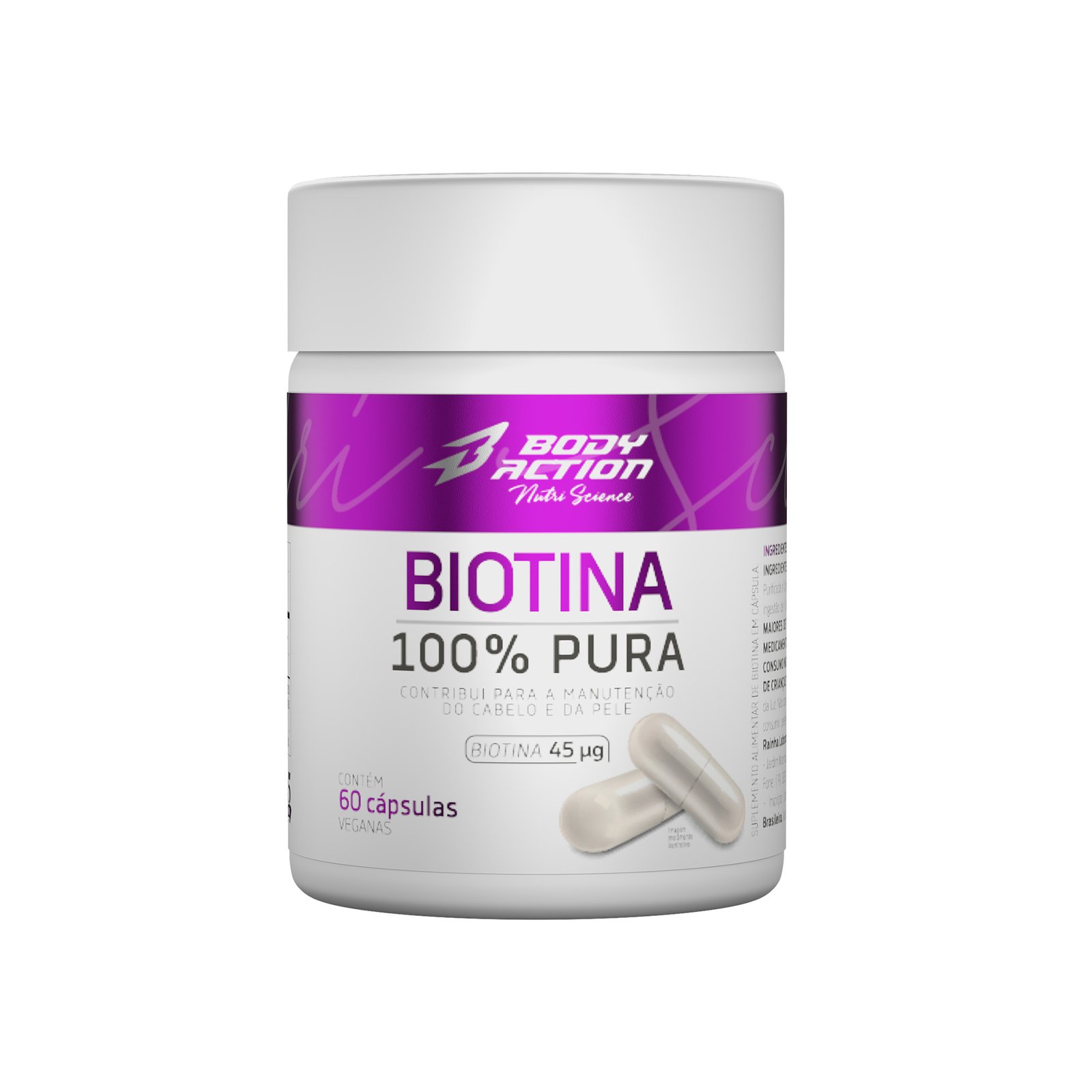 Biotina 100% Pura  60 Cápsulas